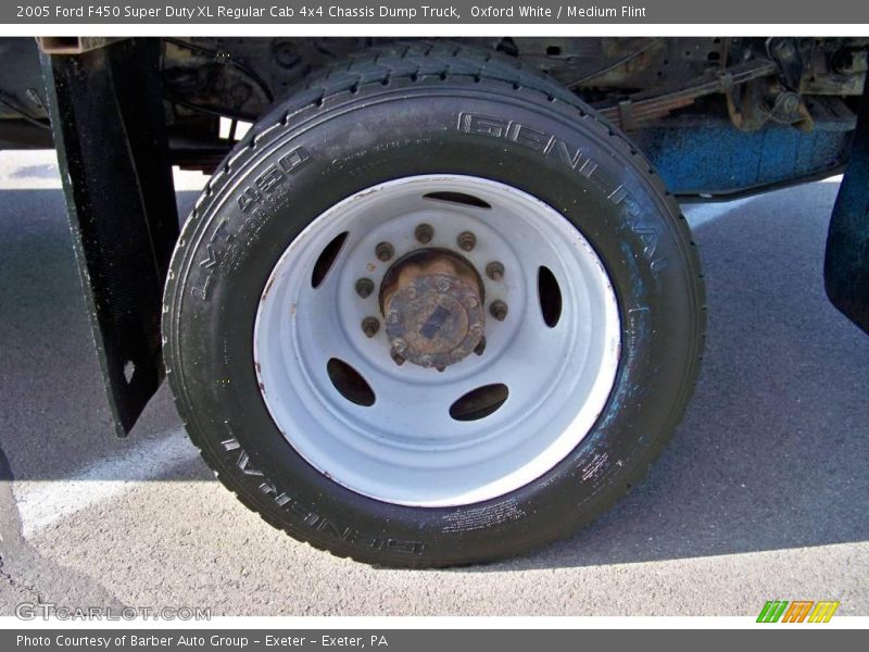 Oxford White / Medium Flint 2005 Ford F450 Super Duty XL Regular Cab 4x4 Chassis Dump Truck