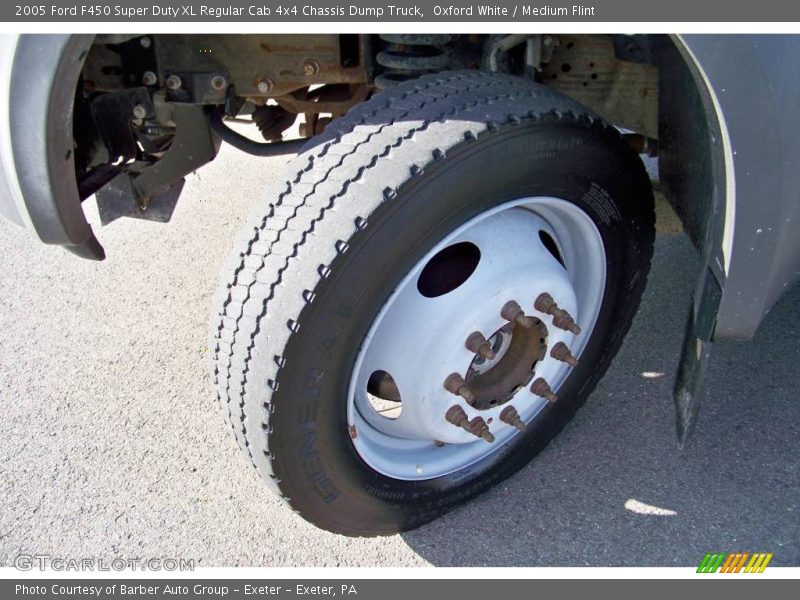 Oxford White / Medium Flint 2005 Ford F450 Super Duty XL Regular Cab 4x4 Chassis Dump Truck