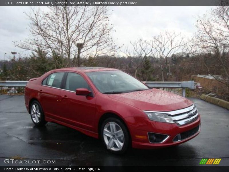 Sangria Red Metallic / Charcoal Black/Sport Black 2010 Ford Fusion Sport AWD