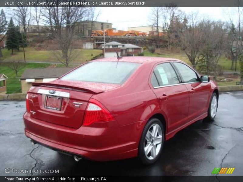 Sangria Red Metallic / Charcoal Black/Sport Black 2010 Ford Fusion Sport AWD