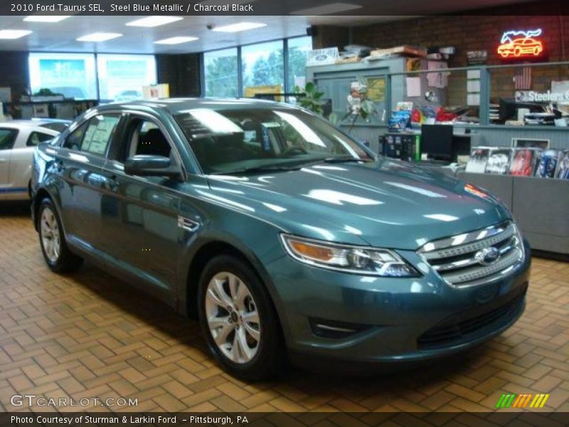Steel Blue Metallic / Charcoal Black 2010 Ford Taurus SEL