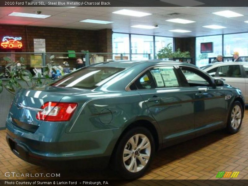 Steel Blue Metallic / Charcoal Black 2010 Ford Taurus SEL