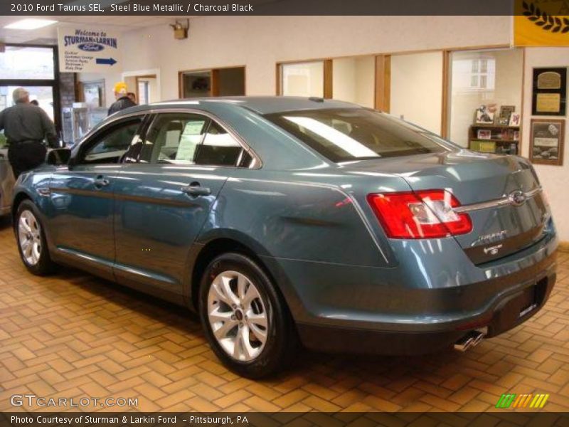 Steel Blue Metallic / Charcoal Black 2010 Ford Taurus SEL