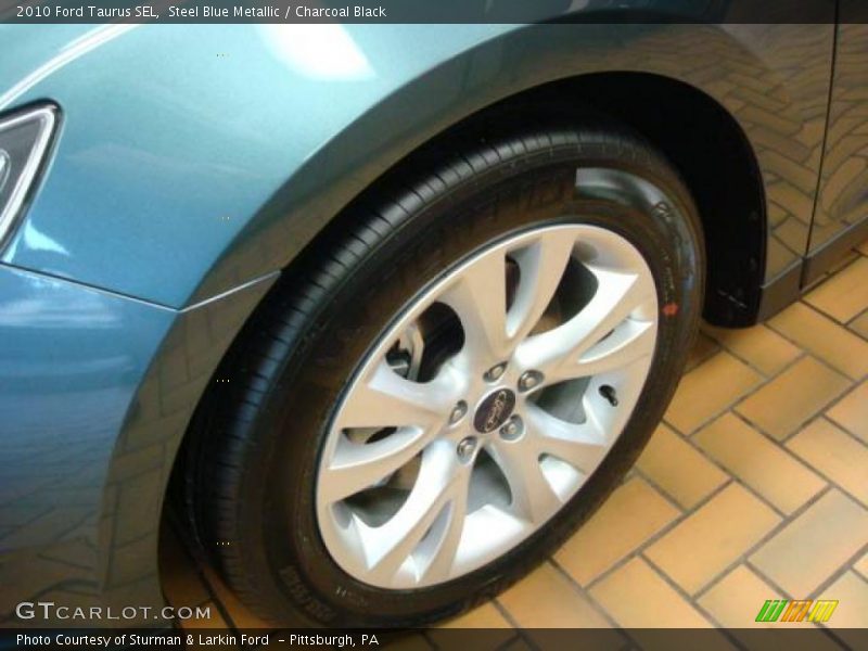 Steel Blue Metallic / Charcoal Black 2010 Ford Taurus SEL