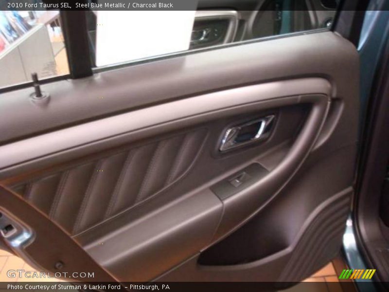 Steel Blue Metallic / Charcoal Black 2010 Ford Taurus SEL