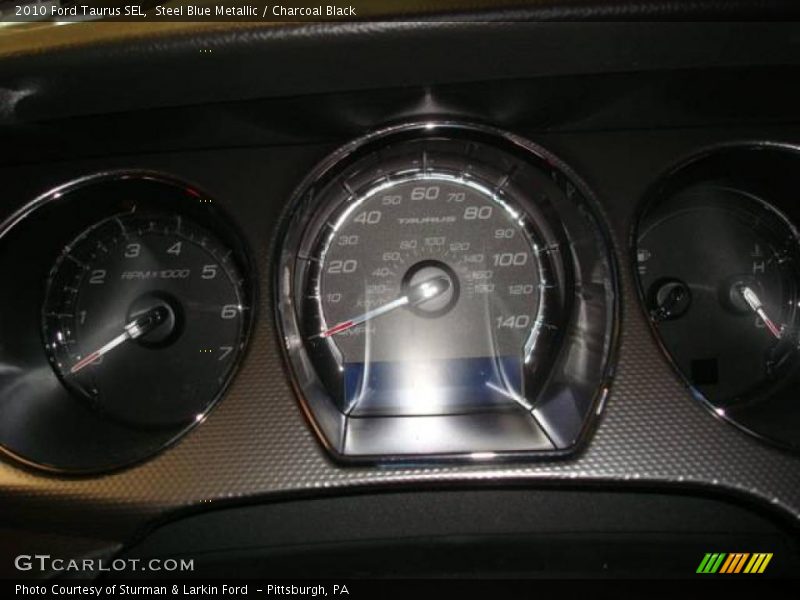 Steel Blue Metallic / Charcoal Black 2010 Ford Taurus SEL