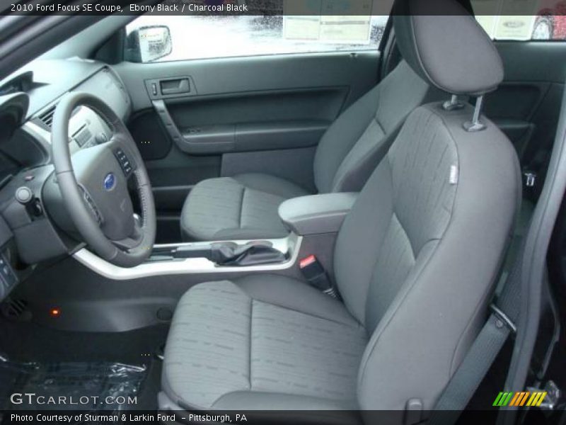 Ebony Black / Charcoal Black 2010 Ford Focus SE Coupe