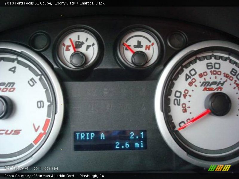 Ebony Black / Charcoal Black 2010 Ford Focus SE Coupe