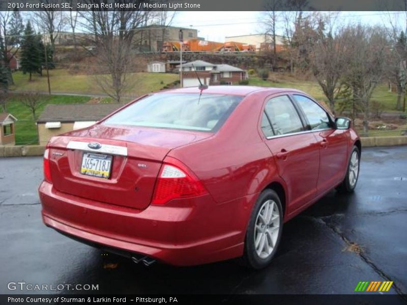 Sangria Red Metallic / Medium Light Stone 2010 Ford Fusion SEL