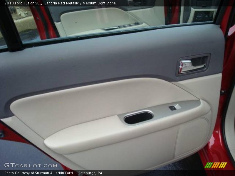 Sangria Red Metallic / Medium Light Stone 2010 Ford Fusion SEL