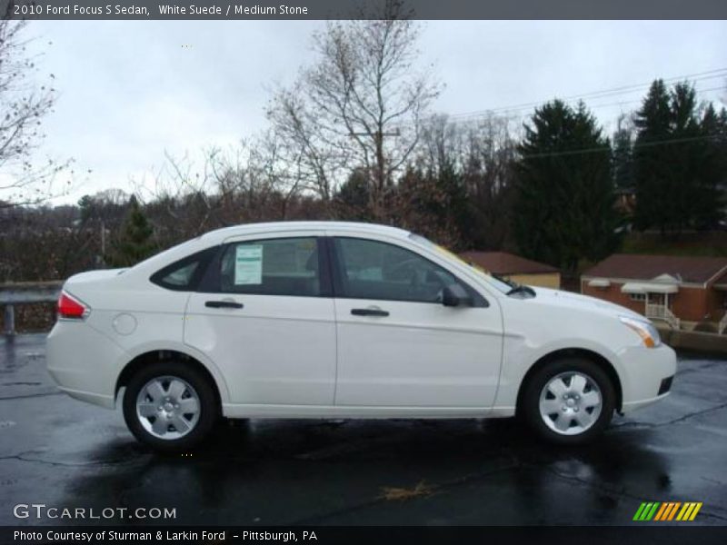 White Suede / Medium Stone 2010 Ford Focus S Sedan