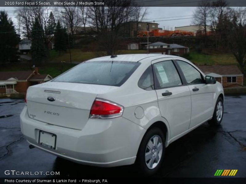 White Suede / Medium Stone 2010 Ford Focus S Sedan
