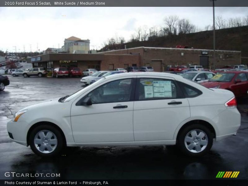 White Suede / Medium Stone 2010 Ford Focus S Sedan
