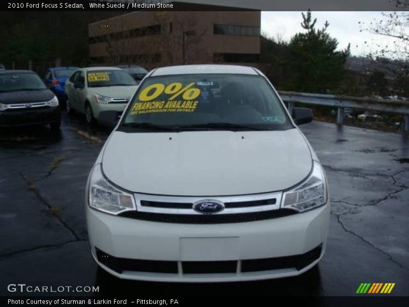 White Suede / Medium Stone 2010 Ford Focus S Sedan