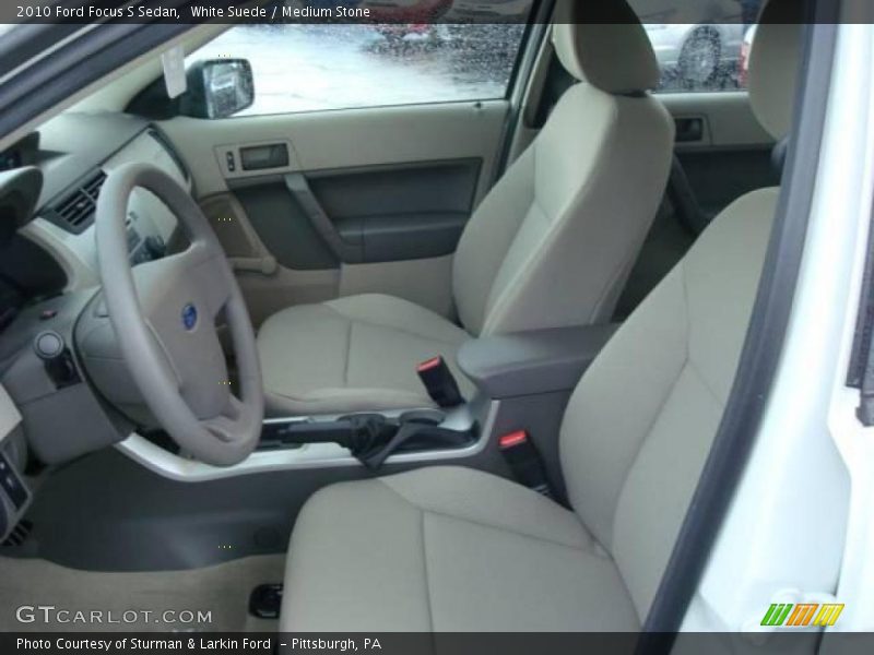 White Suede / Medium Stone 2010 Ford Focus S Sedan