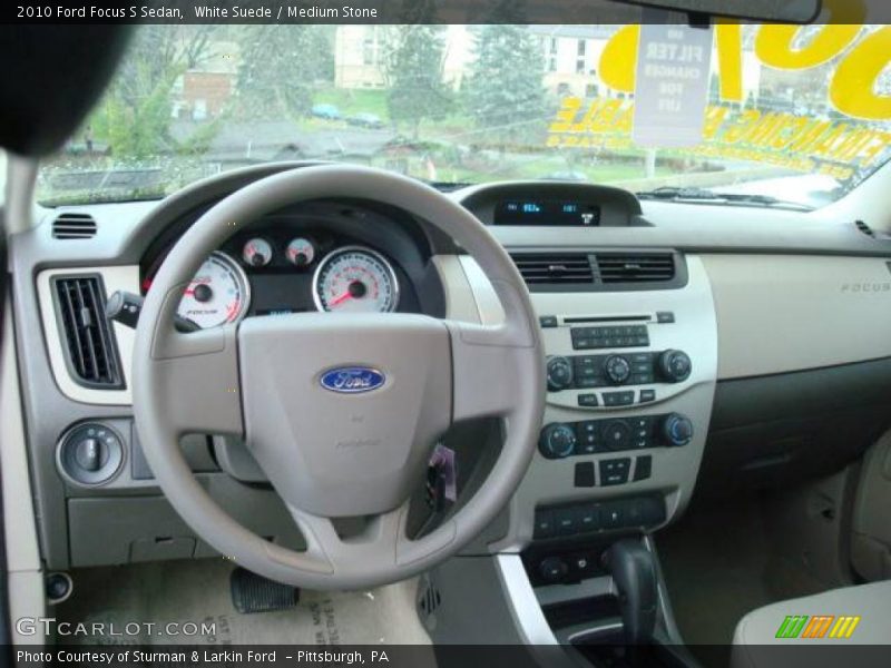 White Suede / Medium Stone 2010 Ford Focus S Sedan