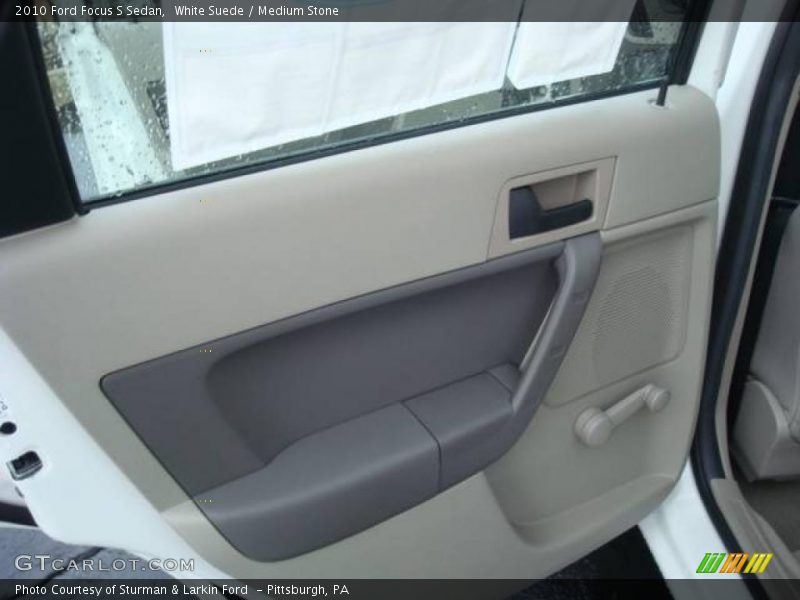 White Suede / Medium Stone 2010 Ford Focus S Sedan
