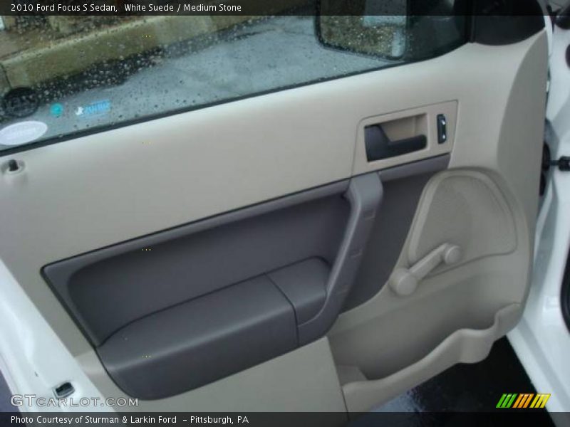 White Suede / Medium Stone 2010 Ford Focus S Sedan