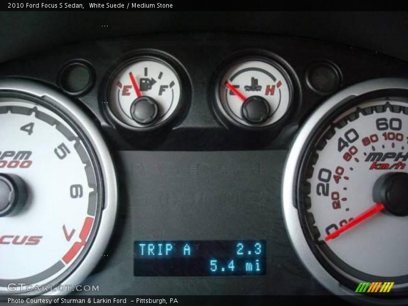 White Suede / Medium Stone 2010 Ford Focus S Sedan