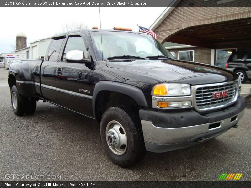 Onyx Black / Graphite 2001 GMC Sierra 3500 SLT Extended Cab 4x4 Dually