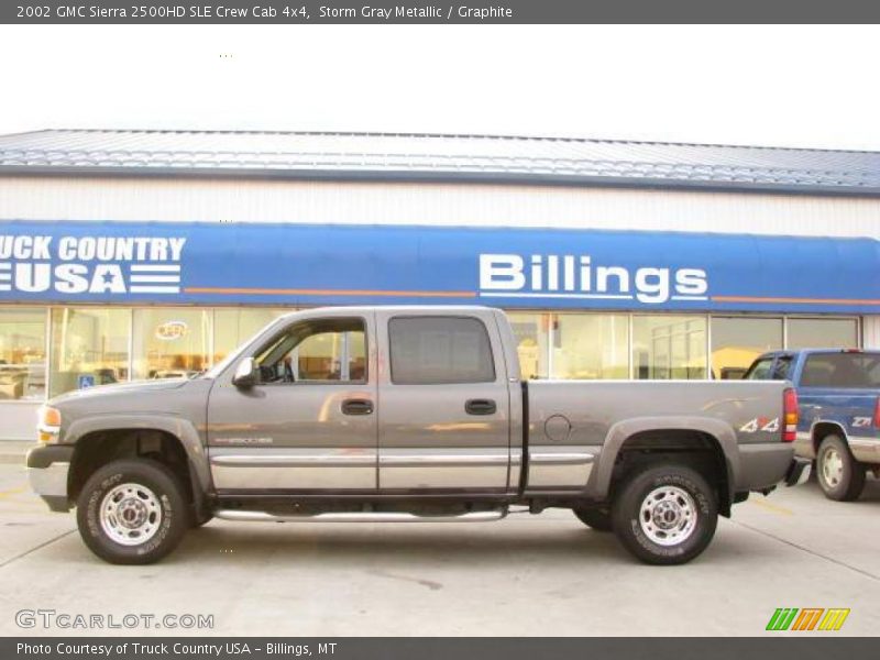 Storm Gray Metallic / Graphite 2002 GMC Sierra 2500HD SLE Crew Cab 4x4