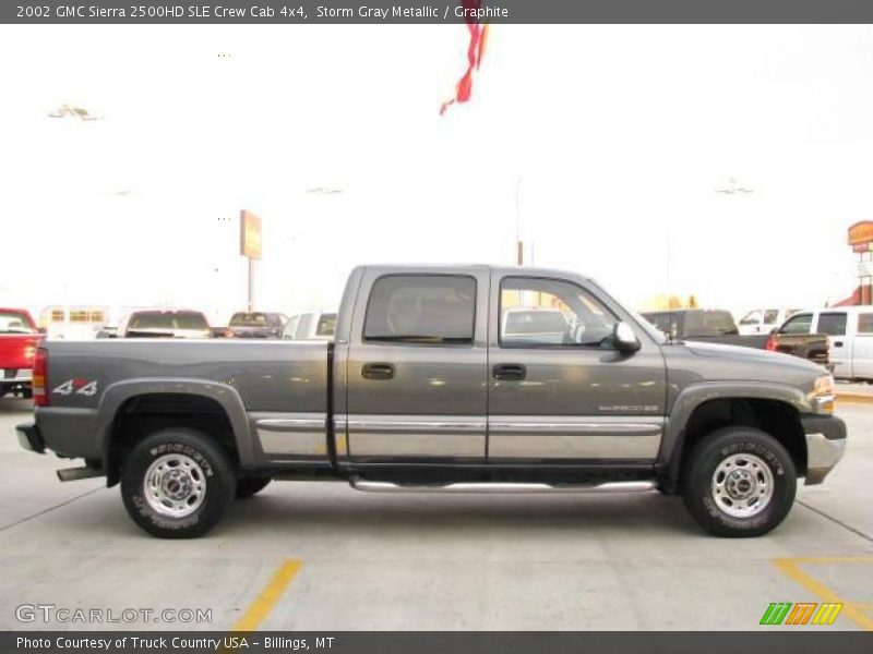 Storm Gray Metallic / Graphite 2002 GMC Sierra 2500HD SLE Crew Cab 4x4