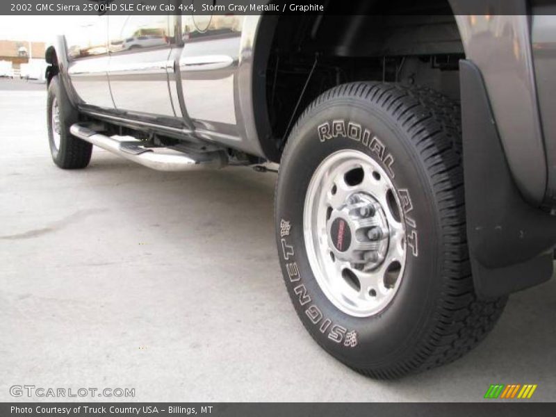 Storm Gray Metallic / Graphite 2002 GMC Sierra 2500HD SLE Crew Cab 4x4