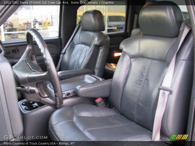 Storm Gray Metallic / Graphite 2002 GMC Sierra 2500HD SLE Crew Cab 4x4