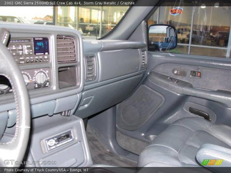 Storm Gray Metallic / Graphite 2002 GMC Sierra 2500HD SLE Crew Cab 4x4