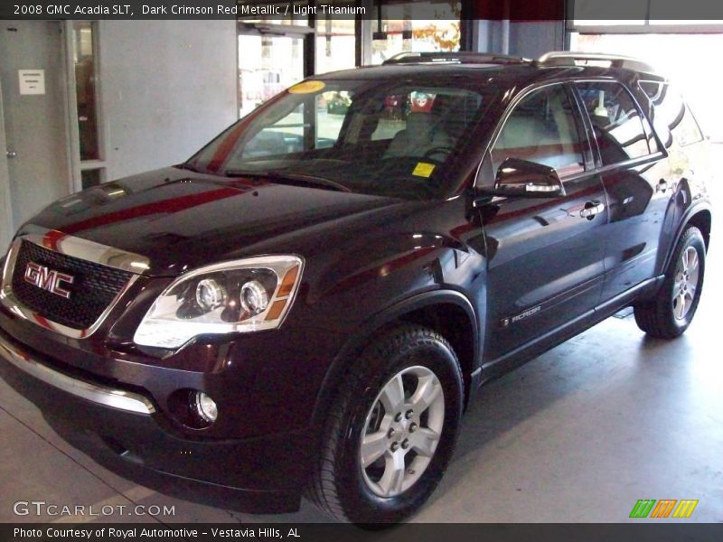 Dark Crimson Red Metallic / Light Titanium 2008 GMC Acadia SLT