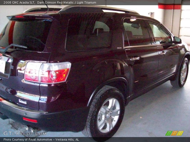 Dark Crimson Red Metallic / Light Titanium 2008 GMC Acadia SLT