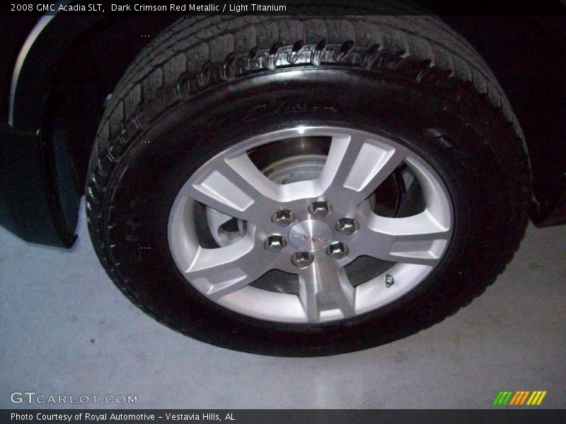 Dark Crimson Red Metallic / Light Titanium 2008 GMC Acadia SLT