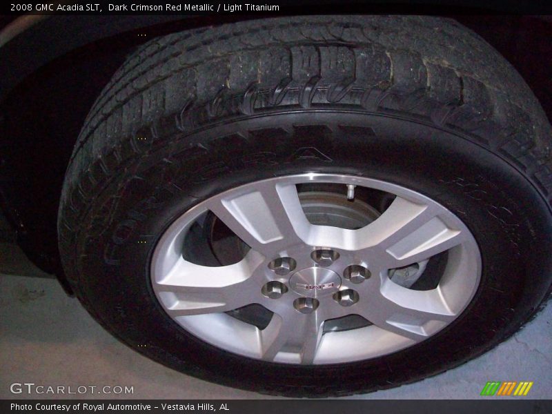 Dark Crimson Red Metallic / Light Titanium 2008 GMC Acadia SLT