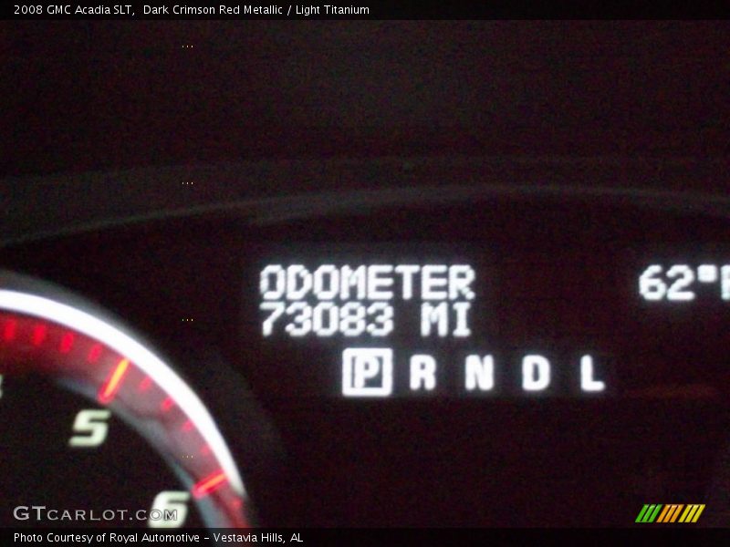 Dark Crimson Red Metallic / Light Titanium 2008 GMC Acadia SLT