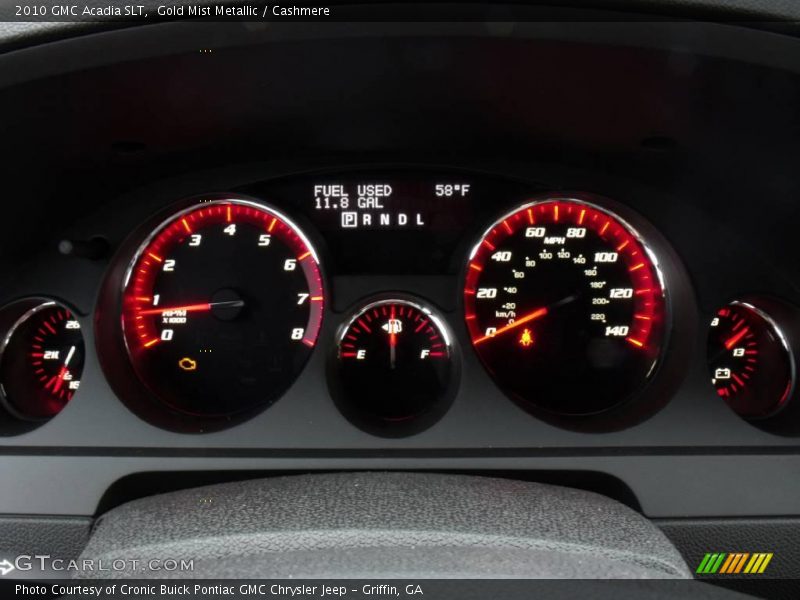 Gold Mist Metallic / Cashmere 2010 GMC Acadia SLT