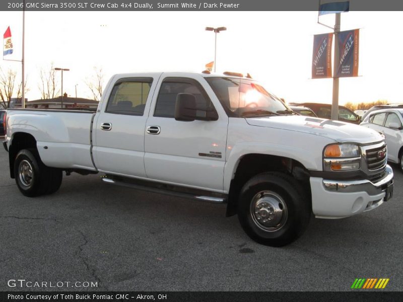 Summit White / Dark Pewter 2006 GMC Sierra 3500 SLT Crew Cab 4x4 Dually