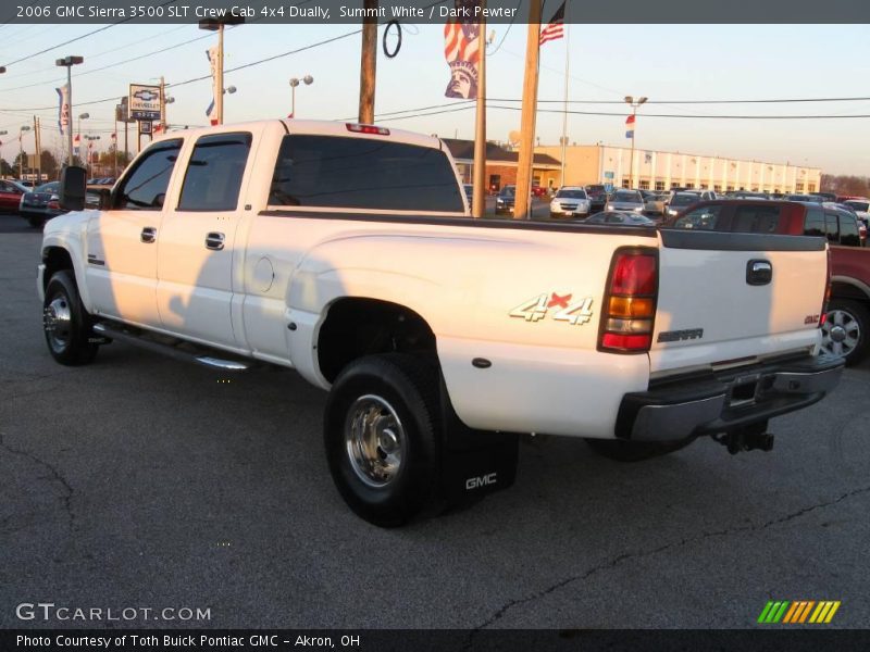 Summit White / Dark Pewter 2006 GMC Sierra 3500 SLT Crew Cab 4x4 Dually