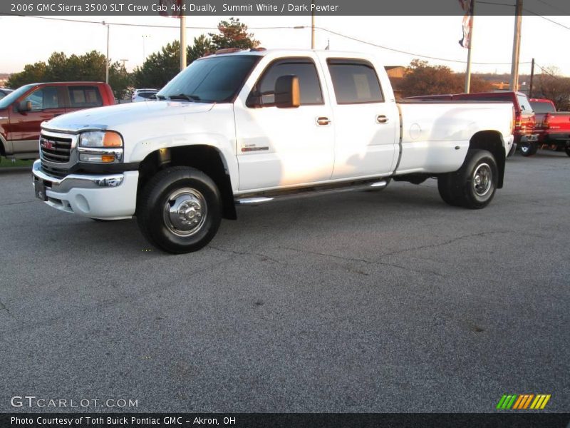 Summit White / Dark Pewter 2006 GMC Sierra 3500 SLT Crew Cab 4x4 Dually