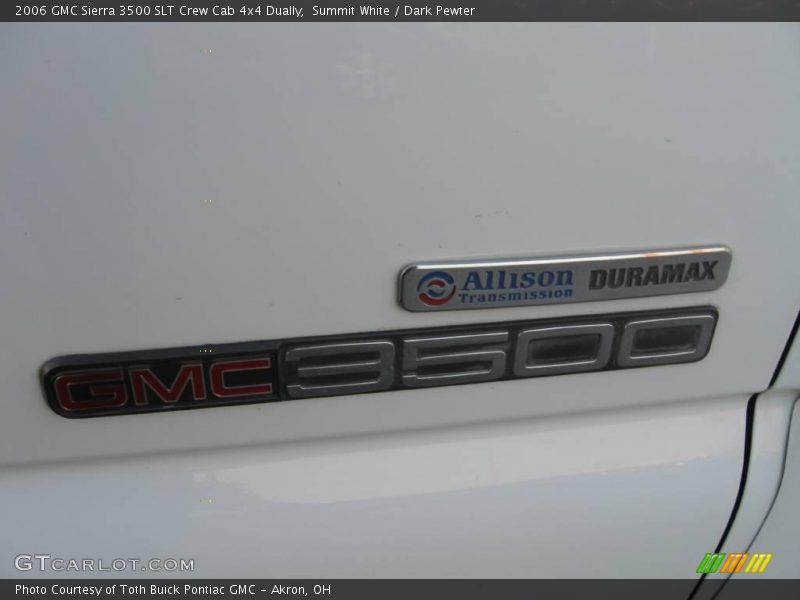 Summit White / Dark Pewter 2006 GMC Sierra 3500 SLT Crew Cab 4x4 Dually