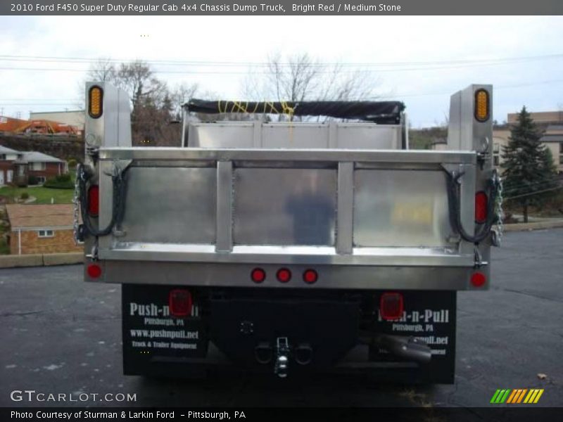 Bright Red / Medium Stone 2010 Ford F450 Super Duty Regular Cab 4x4 Chassis Dump Truck