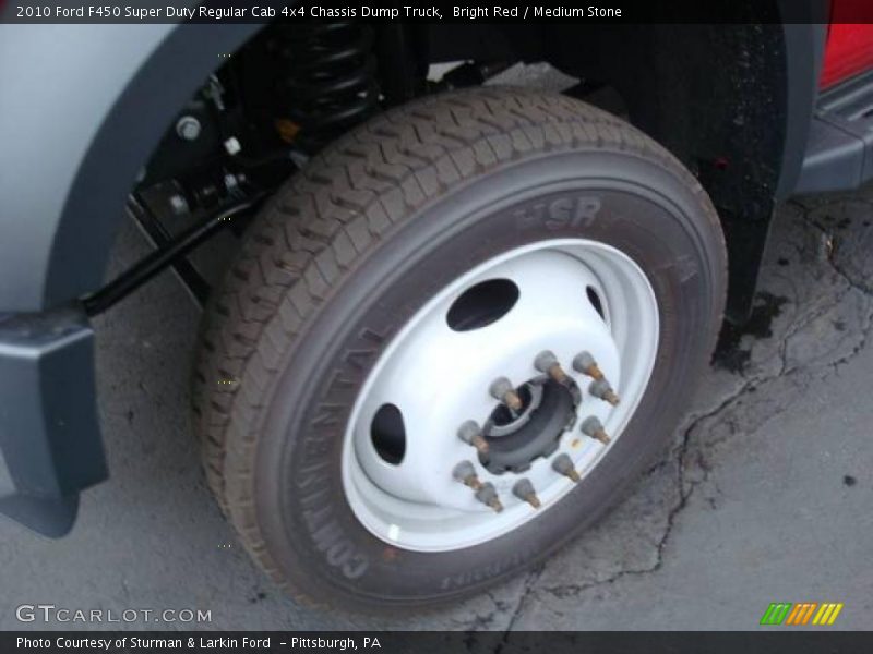Bright Red / Medium Stone 2010 Ford F450 Super Duty Regular Cab 4x4 Chassis Dump Truck