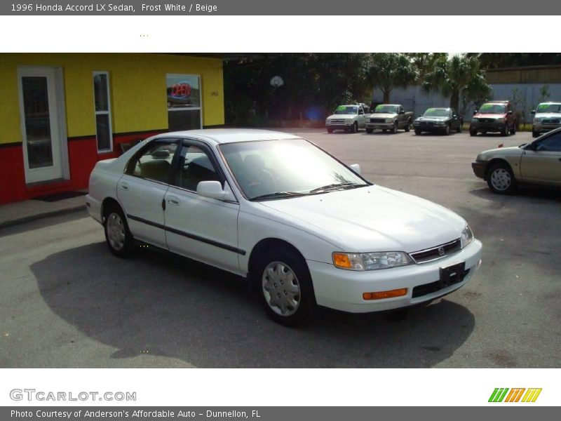 Frost White / Beige 1996 Honda Accord LX Sedan