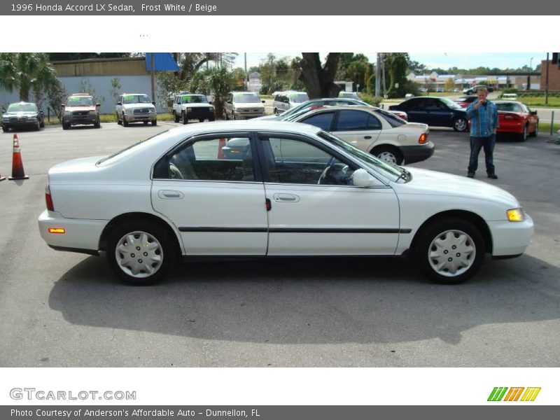 Frost White / Beige 1996 Honda Accord LX Sedan