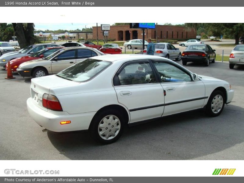 Frost White / Beige 1996 Honda Accord LX Sedan