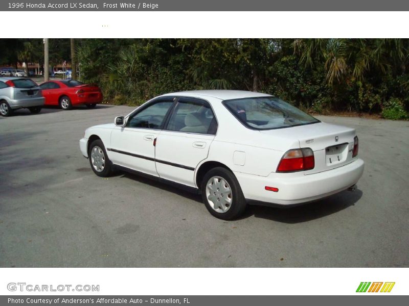 Frost White / Beige 1996 Honda Accord LX Sedan