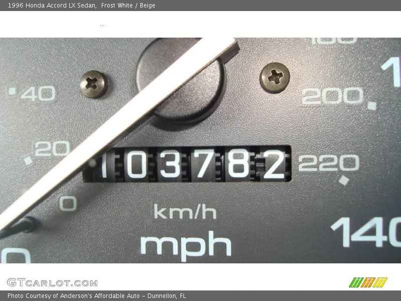 Frost White / Beige 1996 Honda Accord LX Sedan