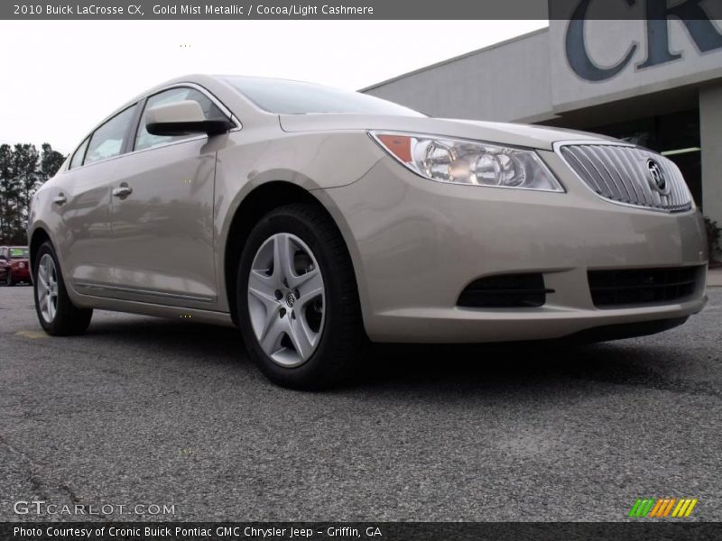 Gold Mist Metallic / Cocoa/Light Cashmere 2010 Buick LaCrosse CX