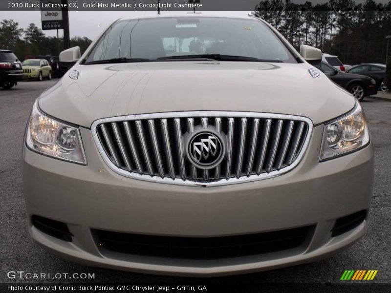 Gold Mist Metallic / Cocoa/Light Cashmere 2010 Buick LaCrosse CX