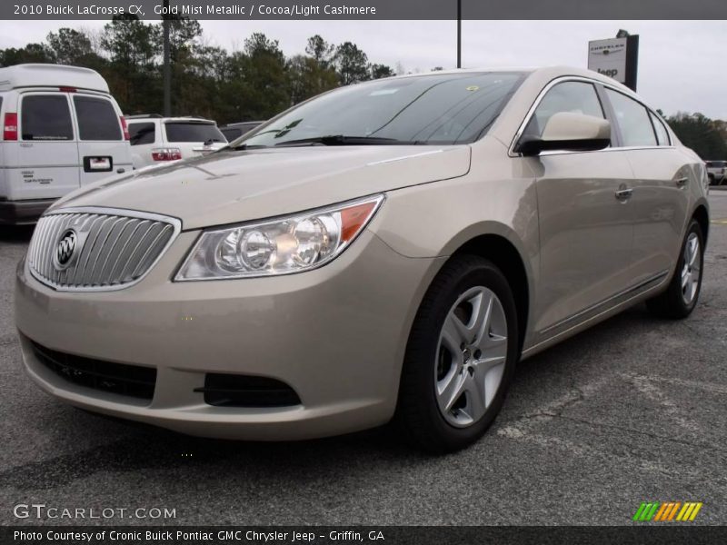 Gold Mist Metallic / Cocoa/Light Cashmere 2010 Buick LaCrosse CX