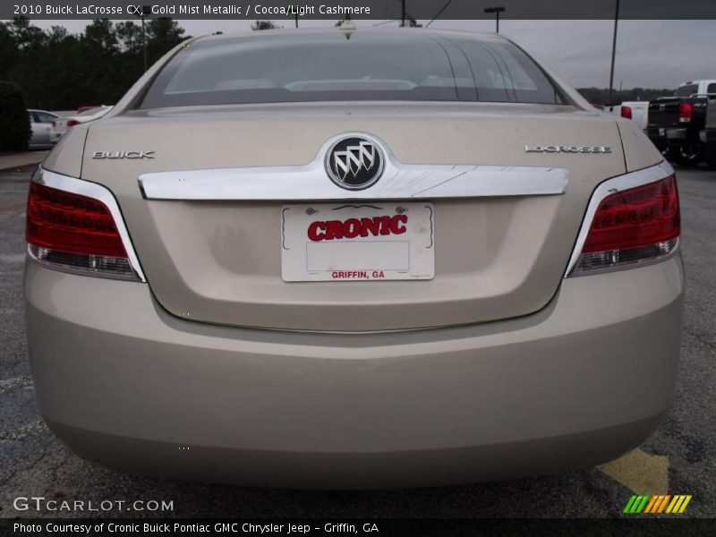 Gold Mist Metallic / Cocoa/Light Cashmere 2010 Buick LaCrosse CX